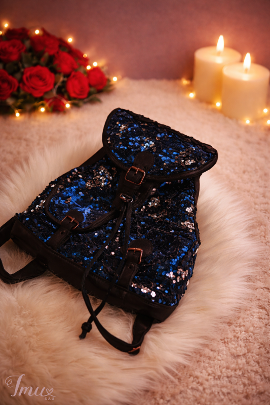 imusau.lt | parduodama Mėlyna blizganti kuprinė