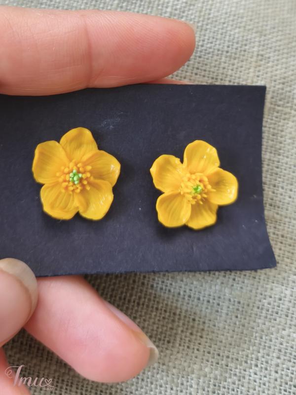 imusau.lt | parduodama Auskarai geltona puriena