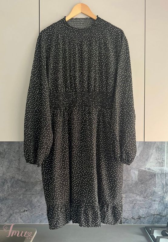 imusau.lt | listing DIDELE - LENGVA  suknele ( JUODA)  - 14eu 52d - krut 140, liemo 102- 144, klub 150, ilgis 100cm, polyest\elast