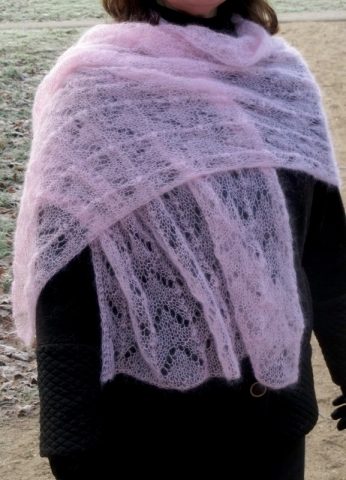 imusau.lt | listing Megztas rožinis šalis iš superkidmohair siūlų