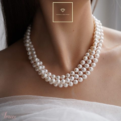 imusau.lt | parduodama Prabangus trigubas natūralių perlų vėrinys