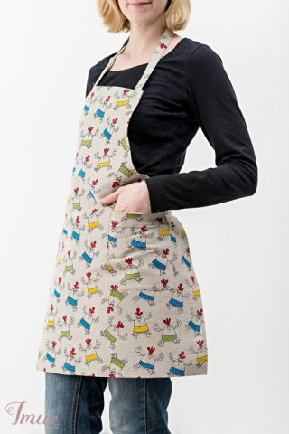 imusau.lt | parduodama Lininė prijuostė "Vištos"