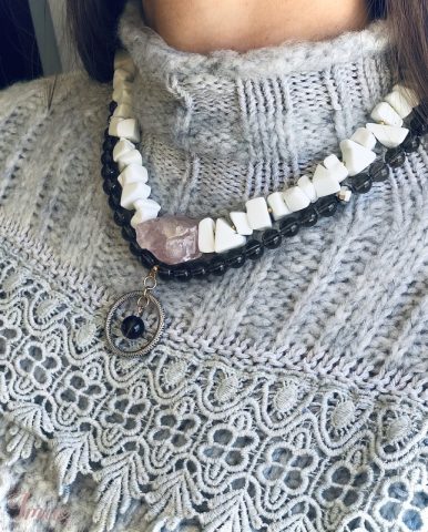 imusau.lt | parduodama Vėrinys 'Dūminio/rožinio kvarco'