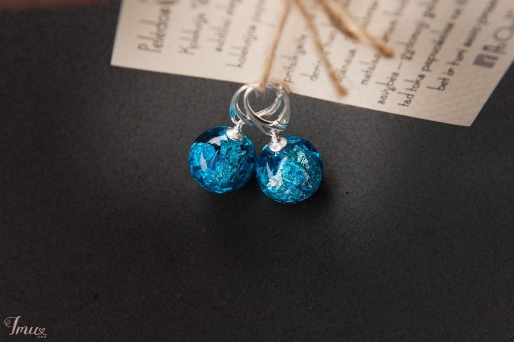 imusau.lt | parduodama Auskarai "Silver Blue"