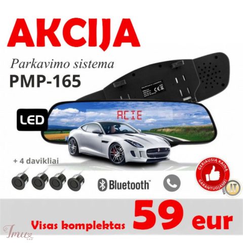imusau.lt | parduodama PMP-165 PARKAVIMO sistema VEIDRODYJE SU Bluetooth ir davikliais