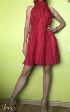 imusau.lt | listing Raudona, puošni, tiulinė suknelė