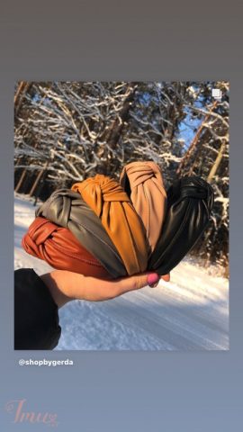 imusau.lt | listing Plaukų lankelis, eko oda, mazgelis