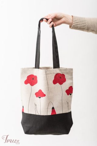 imusau.lt | listing Lininis krepšys "Aguonos"