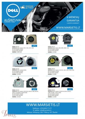 imusau.lt | parduodama Nešiojamųjų kompiuterių DELL aušintuvai, ventiliatoriai PIGIAUSIAI!