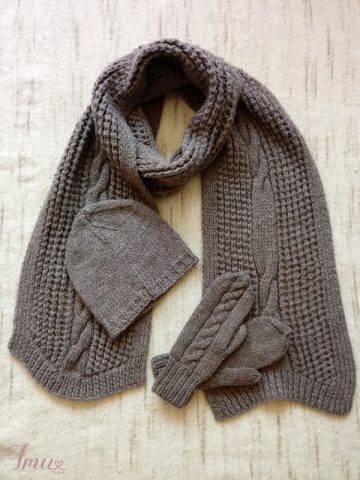 imusau.lt | listing Rudas šalikas, kepurė ir pirštinės