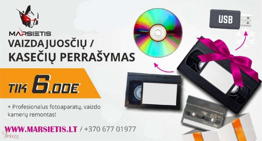 imusau.lt | listing Vaizdajuosčių / Kasečių Perrašymas