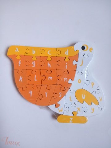 imusau.lt | parduodama Nauja medinė dėlionė pelikanas su anglų abėcėle