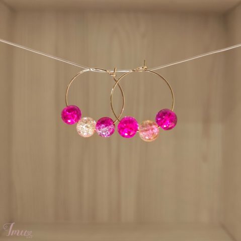 imusau.lt | parduodama Auskarai su skaldyto stiklo rutuliukais