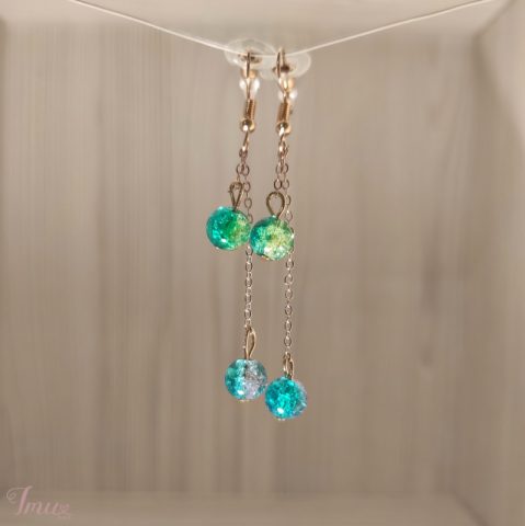 imusau.lt | parduodama Auskarai su skaldyto stiklo rutuliukais