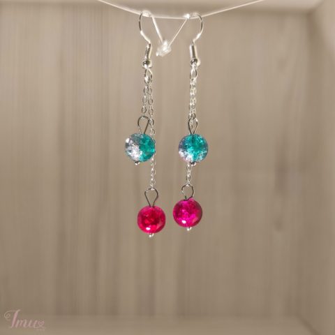 imusau.lt | parduodama Auskarai su skaldyto stiklo rutuliukais