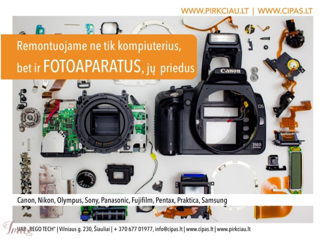 imusau.lt | listing VISŲ fotoaparatų / vaizdo kamerų REMONTO CENTRAS
