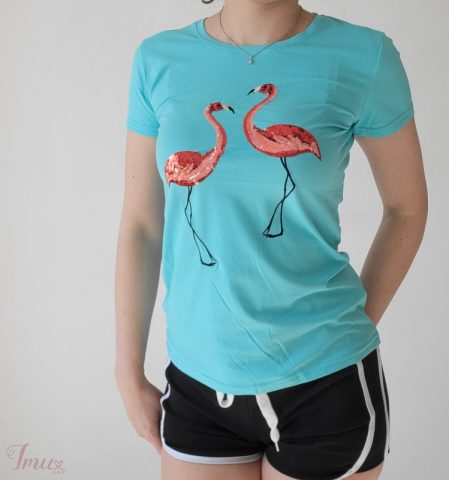 imusau.lt | parduodama Nauji ryškūs marškinėliai su flamingu