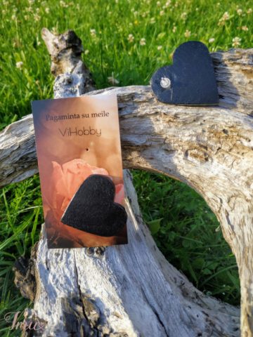 imusau.lt | listing Rankų darbo auskarai -"Širdelė šonu 4 cm"