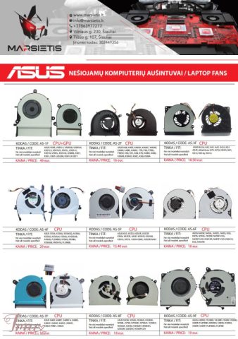 imusau.lt | parduodama PIGIAUSIAI. ASUS kompiuterio aušintuvai, cooler, aušintuvas, ventiliatorius