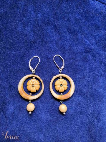 imusau.lt | listing Rankų darbo auskarai iš briedžio, ožkos rago