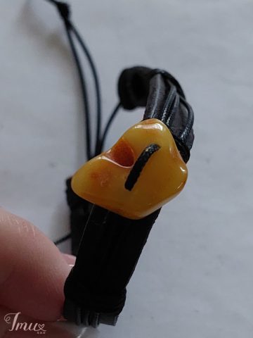 imusau.lt | listing nauja odinė apyrankė su gintaru