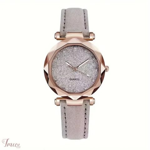 imusau.lt | parduodama Blizgus elegantiškas moteriškas laikrodis, pilkos spalvos 12603
