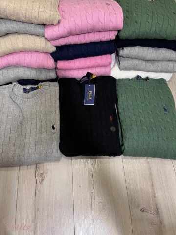 imusau.lt | parduodama Polo Ralph Lauren Dark Green Cable Knit Megztinis Zalias