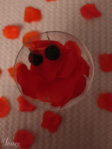 imusau.lt | parduodama Rankų darbo auskarai "Arbūziukai"