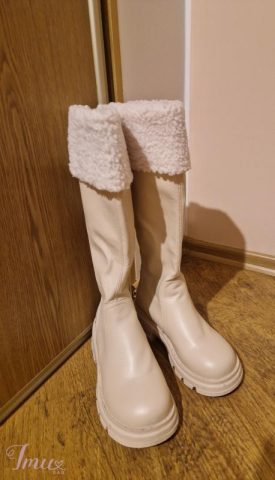 imusau.lt | parduodama Kreminės spalvos ilgaauliai batai