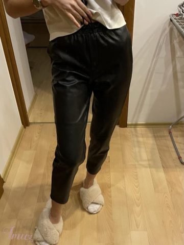 imusau.lt | parduodama Juodos odinės kelnės